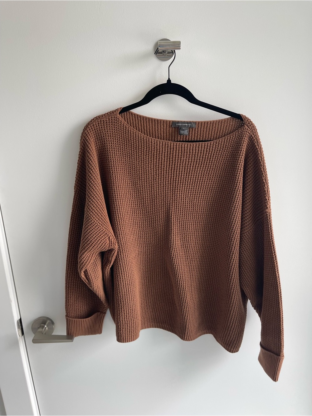 French Connection Cozy Waffle-Knit Women’s Sweater - Brown